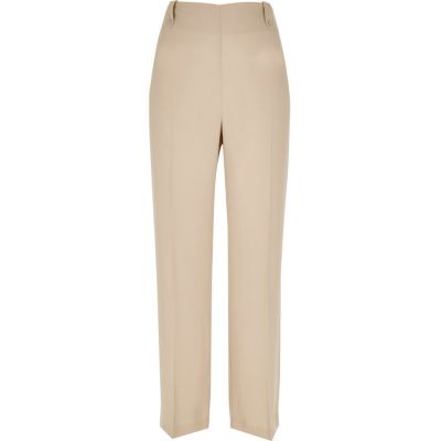 Latte brown straight trousers